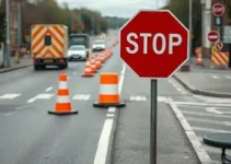 reduzir a velocidade em obras