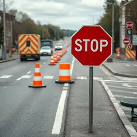 reduzir a velocidade em obras